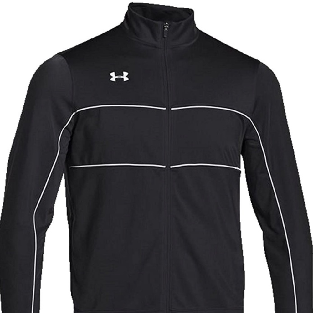 Under Armour Rival Knit Warm Up Training Track Jacket Men's Large Black 1277105